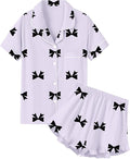 100% Cotton Shorts Pajama Set - Short Sleeve - 2 Piece