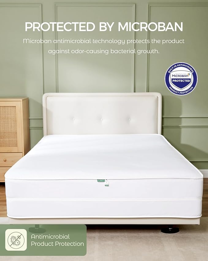 100% Cotton Hypoallergenic Mattress Protector - Full