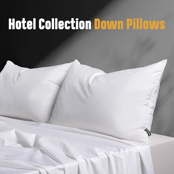 100% Cotton Bed Pillow - King - 2 Pack