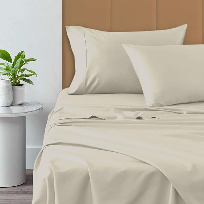 100% Cotton Bed Sheet Set - California King - 15 in Deep Pocket