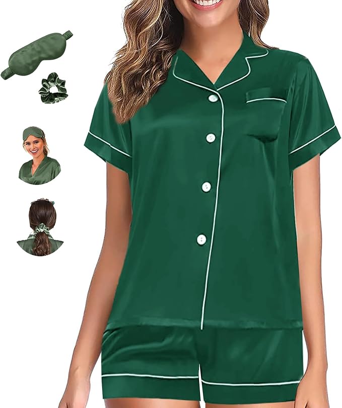 Satin Pajama Set - 2 Piece