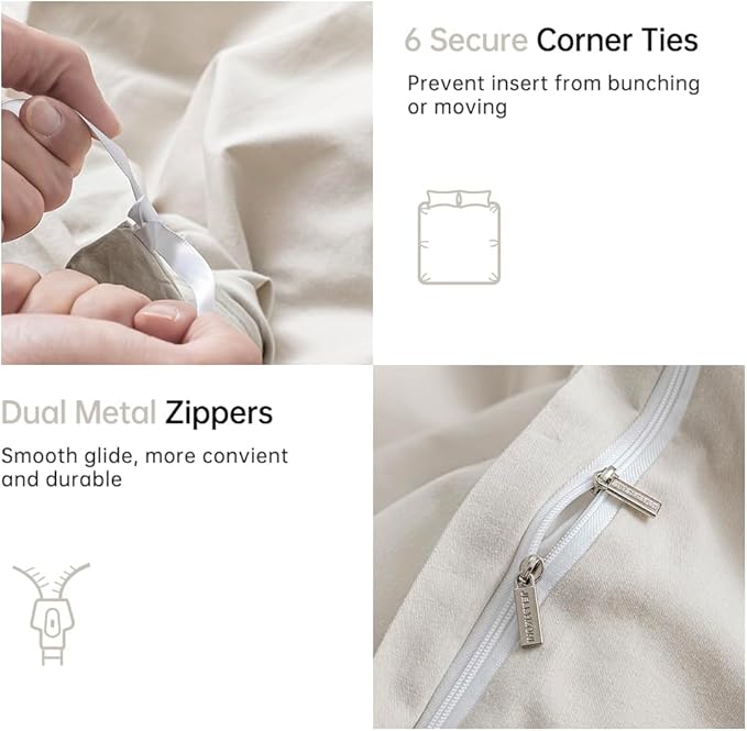 Linen Duvet Cover Set - Twin - 2 Piece