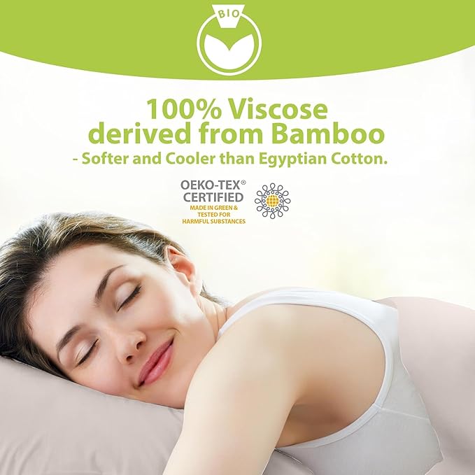 Bamboo Cooling Bed Sheet Set - Queen - 6 Piece