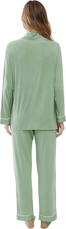 Women's Bamboo Cooling Pajama Set - Long Sleeve