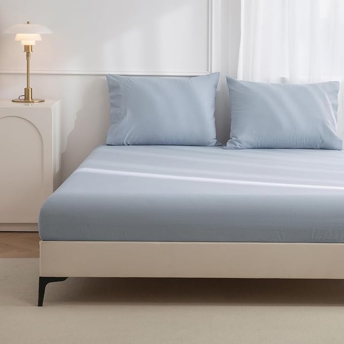 Linen Bed Sheet Set - Queen - 3 Piece