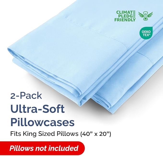 Pillowcase Set - King - 2 Pack - 2 Piece
