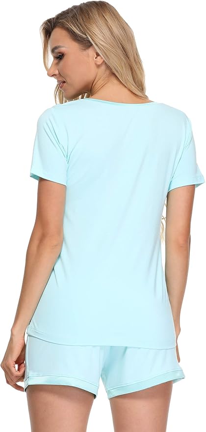 Bamboo Shorts Pajama Set - Short Sleeve - 2 Piece
