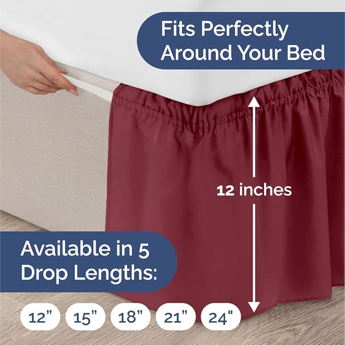 Bed Skirt - Queen - 12 in Drop