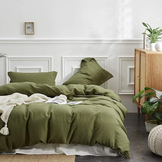 Linen Duvet Cover Set - King - 3 Piece