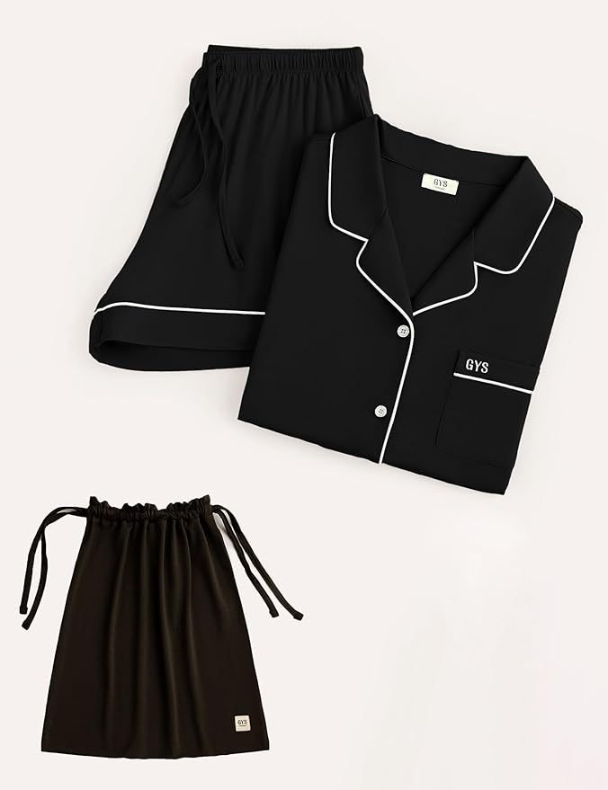 Women's Bamboo Pajama Set - Short Sleeve - 2 Piece
