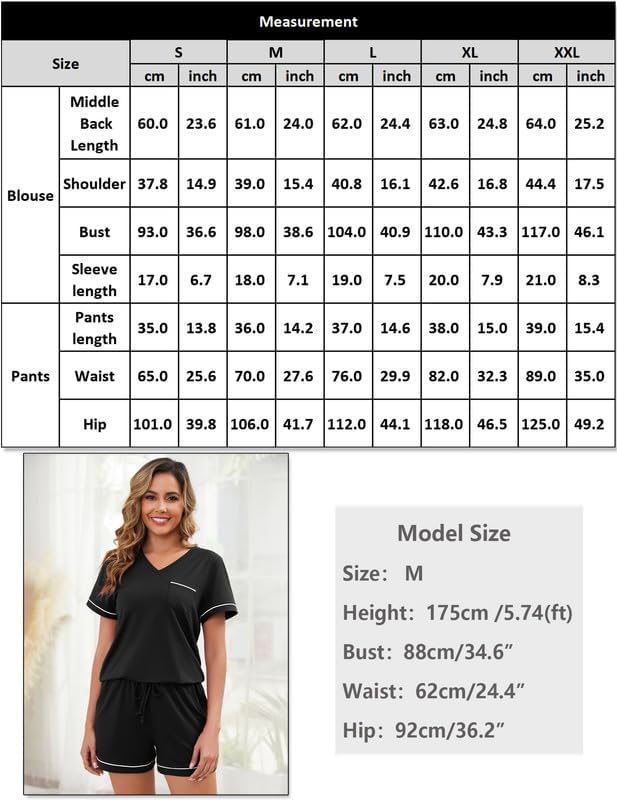 Shorts Pajama Set - Short Sleeve - 2 Piece
