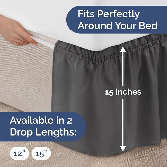 Bed Skirt - Twin XL - 15 in Drop