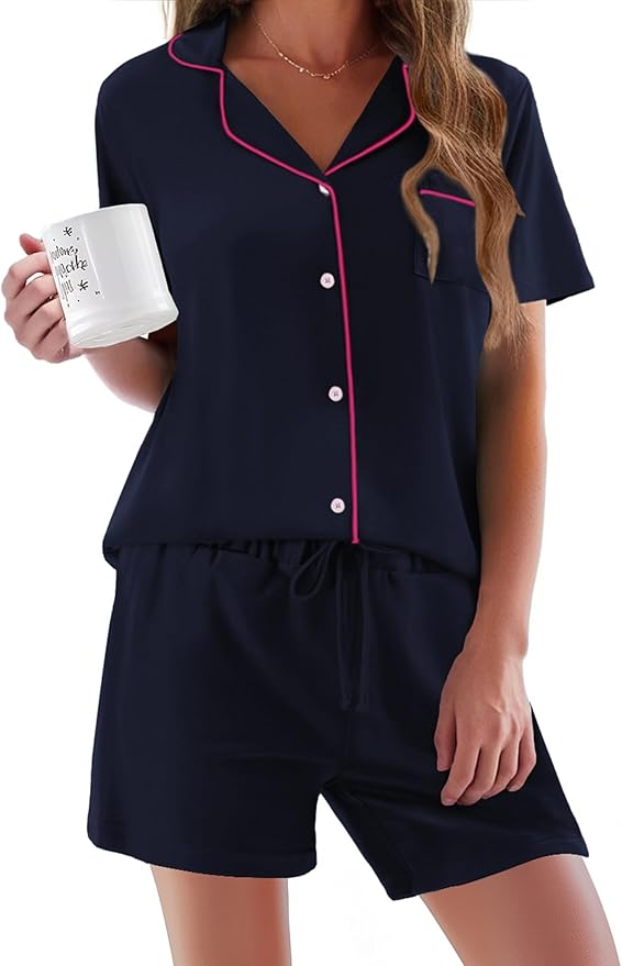 Women's Pajama Set - Short Sleeve - 2 Piece