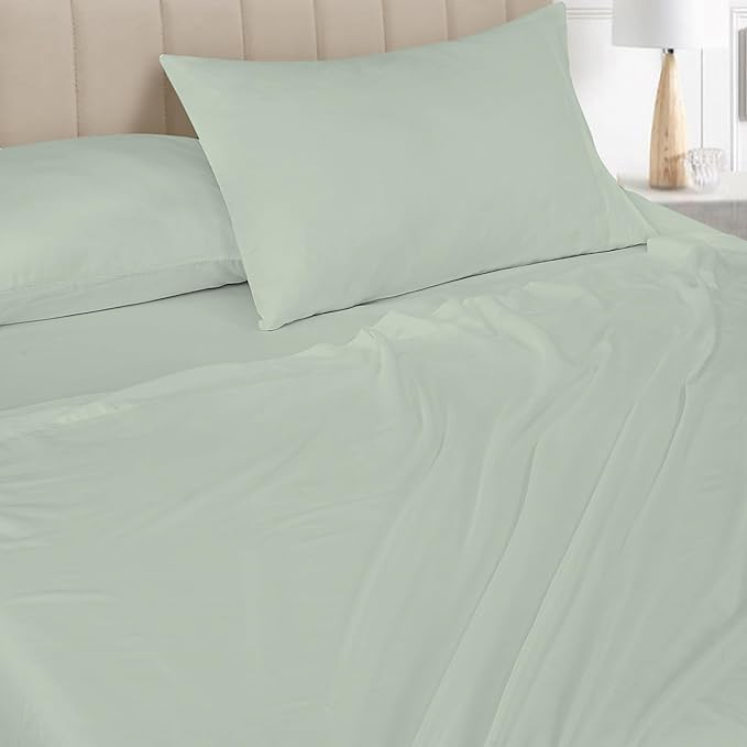 Bamboo Cooling Bed Sheet Set - Queen - 4 Piece