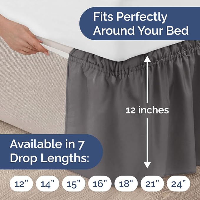 Bed Skirt - Twin XL - 12 in Drop