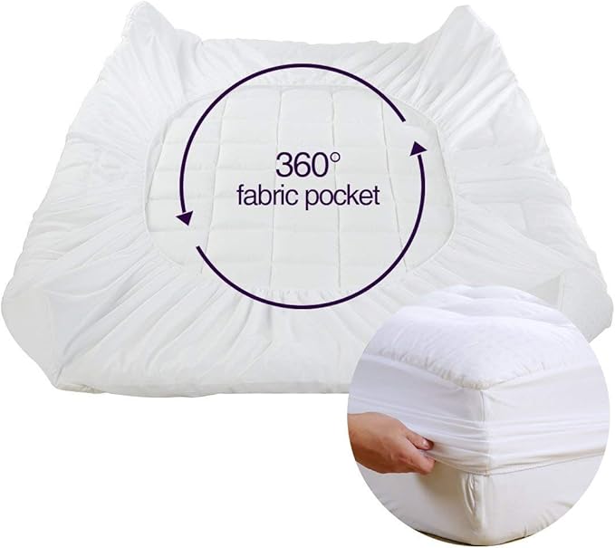 Cooling Mattress Pad - Queen - 60 x 75 in - 21 in Deep Pocket