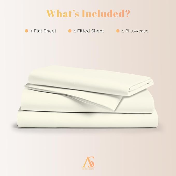 Cooling Bed Sheet Set - Twin - 16 in Deep Pocket - 3 Piece