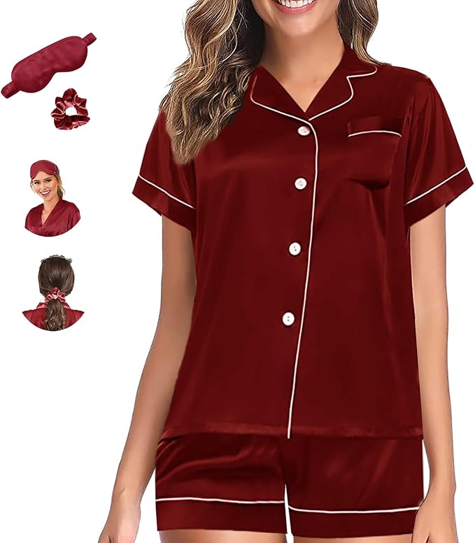 Satin Pajama Set - 2 Piece