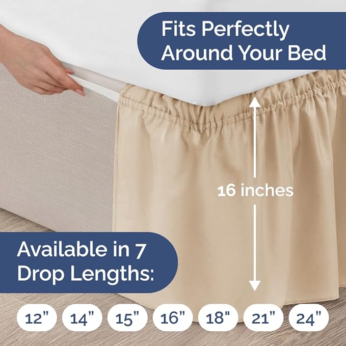 Bed Skirt - Twin - 16 in Drop