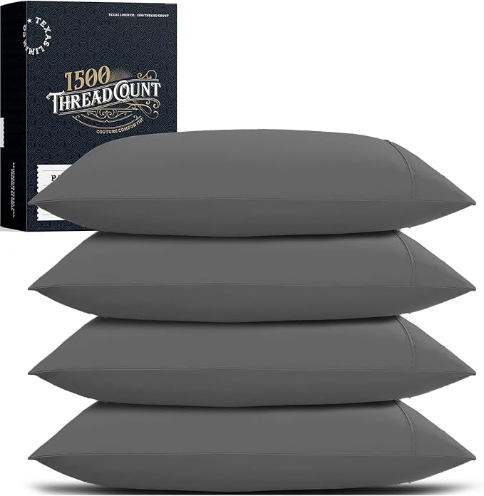 Linen Pillowcase Set - King - 4 Piece