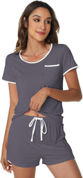 Women's Bamboo Cooling Pajama Set - Short Sleeve - 2 Piece