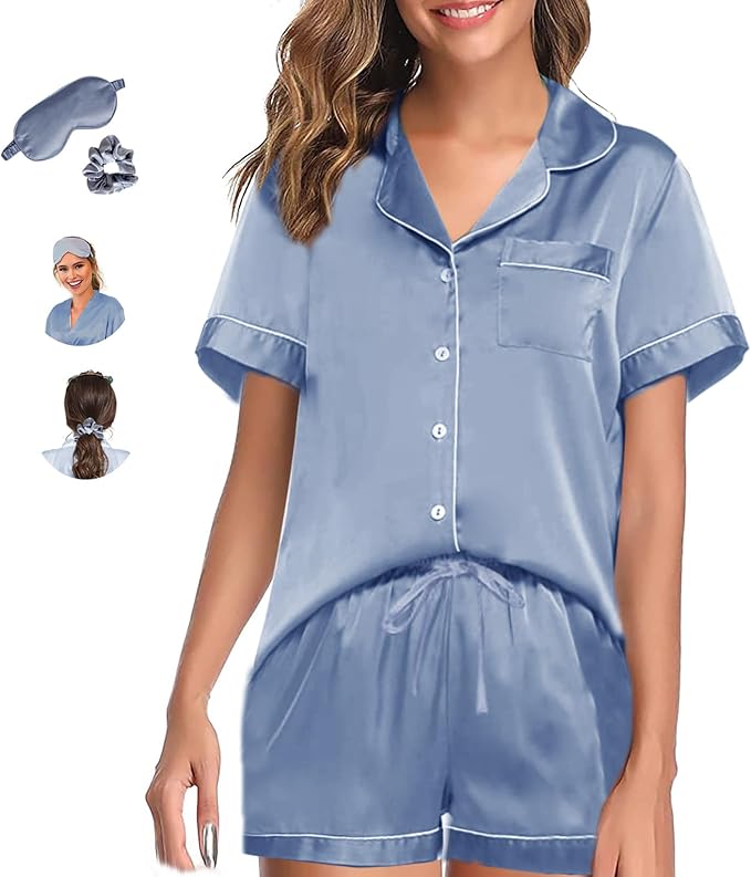 Satin Pajama Set - 2 Piece