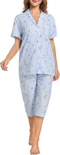 Capri Pajama Set - Short Sleeve - 2 Piece