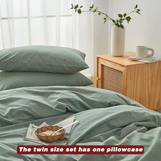 Linen Duvet Cover Set - Twin