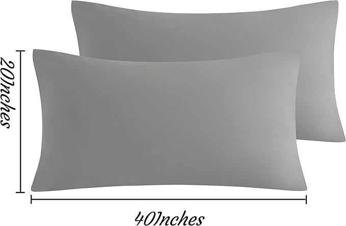 Microfiber Pillowcase Set - King - 20 x 40 in - 2 Pack - 2 Piece