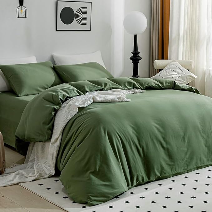 Linen Duvet Cover Set - Queen - 3 Piece
