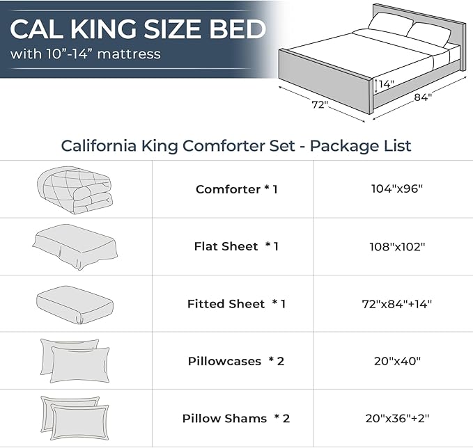 Comforter Set - King - 7 Piece