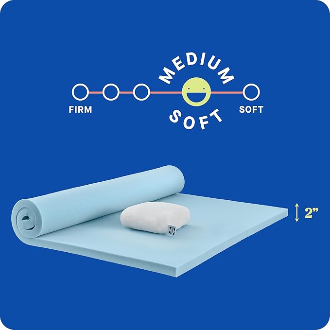 Memory Foam Cooling Mattress Topper - Twin