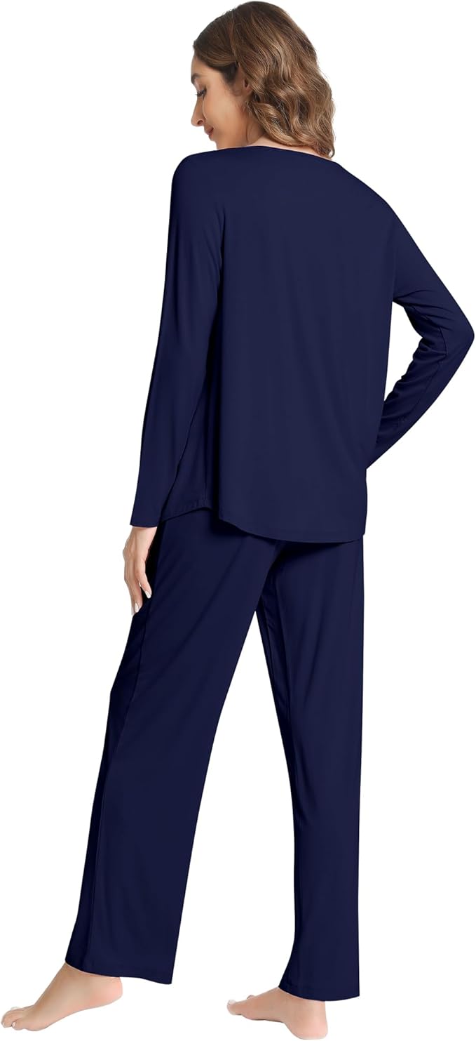Women's Bamboo Pants Pajama Set - Long Sleeve - 2 Piece