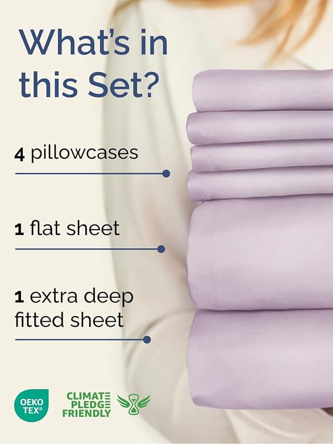 Cooling Bed Sheet Set - Queen - 6 Piece