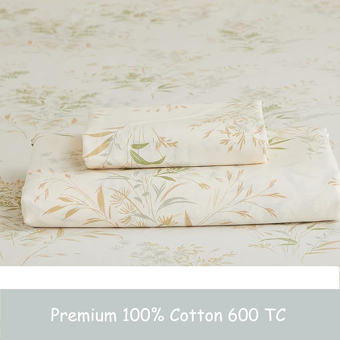 100% Cotton Bed Sheet Set - Queen - 4 Piece
