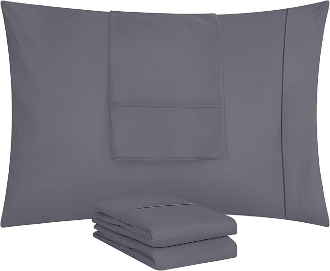 Microfiber Pillowcase Set - King - 20 x 40 in - 4 Pack