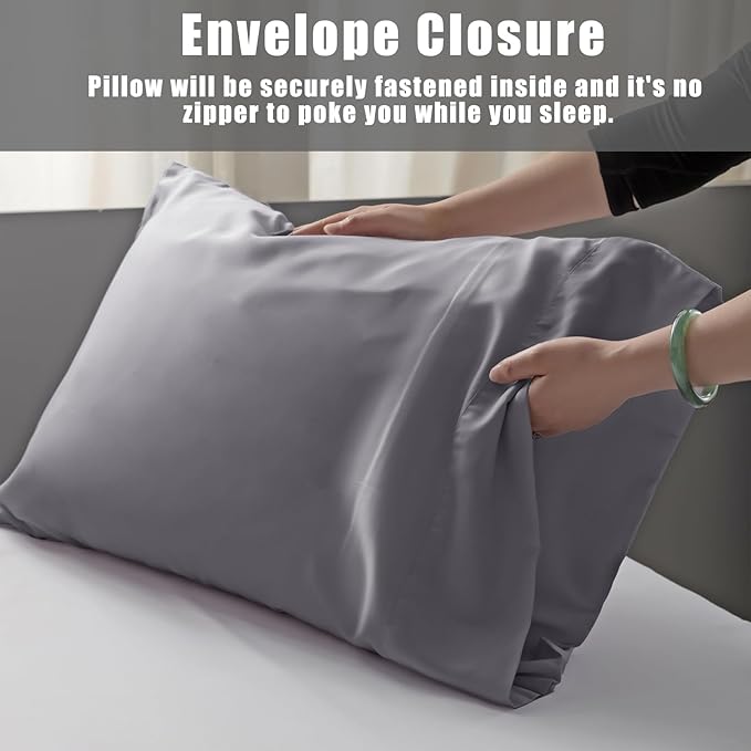 Bamboo Cooling Pillowcase Set - Standard - 20 x 26 in - 2 Pack - 2 Piece