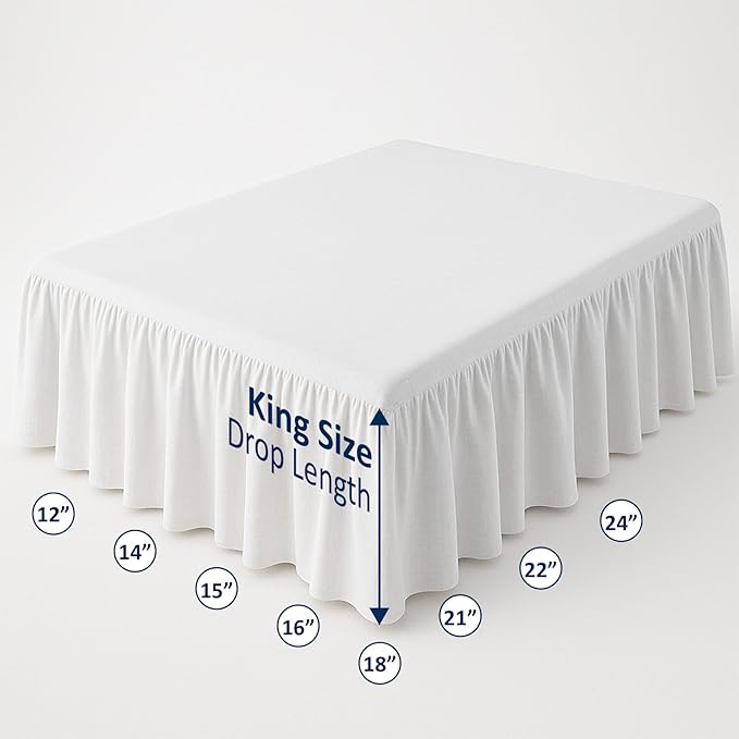 Microfiber Bed Skirt - King - 26 in Drop