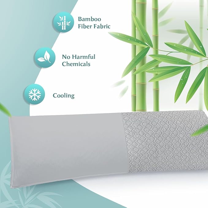 Memory Foam Cooling Body Pillow - Full - 20 x 54 in
