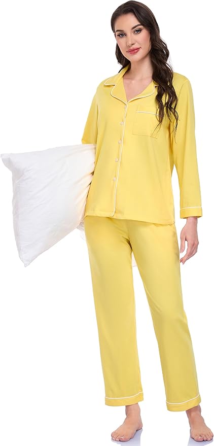 100% Cotton Pants Pajama Set - Long Sleeve - 2 Piece