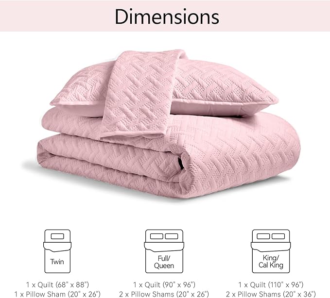 Microfiber Quilt Set - Queen