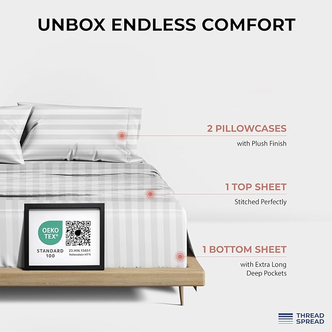 Cooling Bed Sheet Set - King - 4 Piece