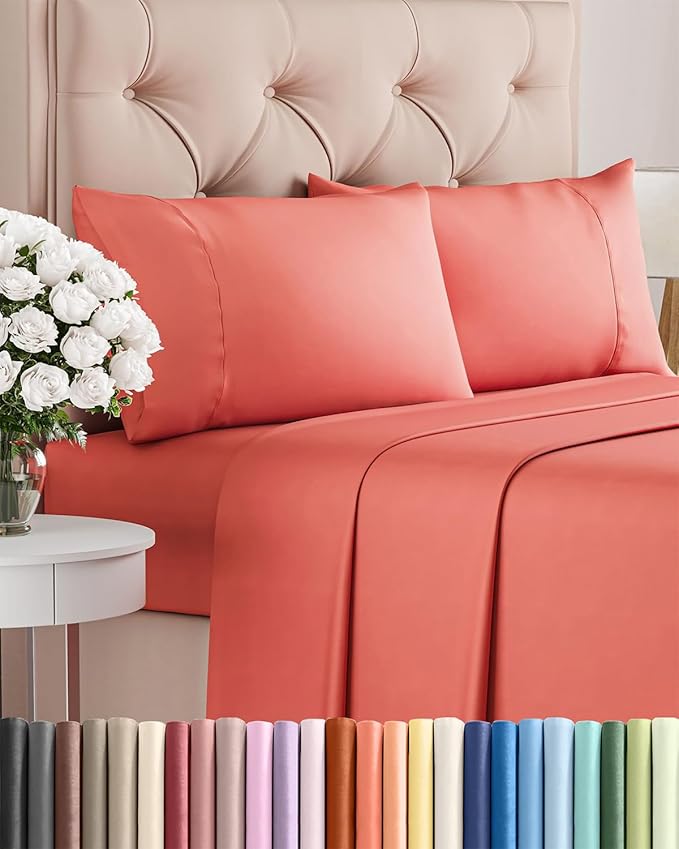 Cooling Bed Sheet Set - Twin XL - 16 in Deep Pocket - 4 Piece