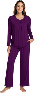 Women's Bamboo Pants Pajama Set - Long Sleeve - 2 Piece