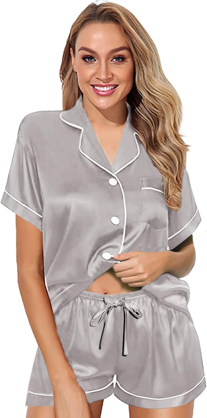 Satin Pajama Set - 2 Piece