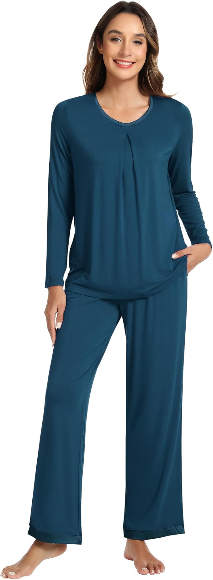 Women's Bamboo Pants Pajama Set - Long Sleeve - 2 Piece
