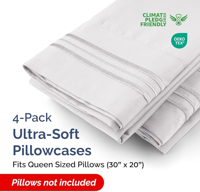 Pillowcase Set - Queen - 4 Piece