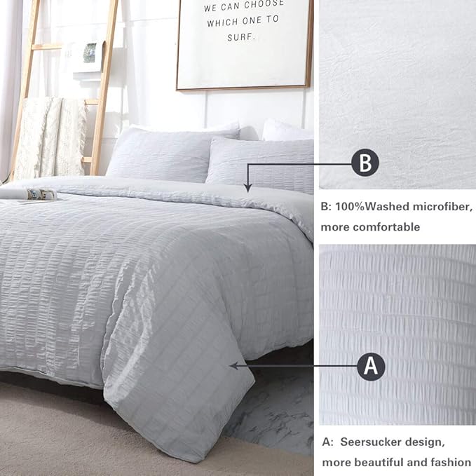 Microfiber Duvet Cover Set - King - 104 x 90 in - 3 Piece