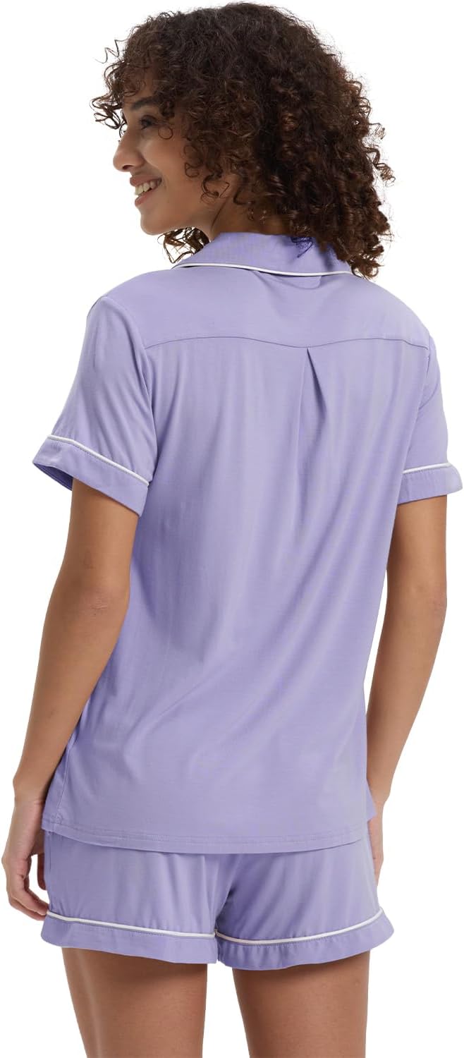Women's Bamboo Cooling Pajama Set - Short Sleeve - 2 Piece