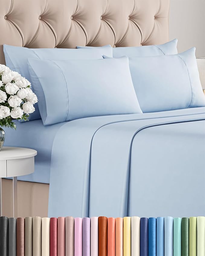 Cooling Bed Sheet Set - King - 16 in Deep Pocket - 6 Piece